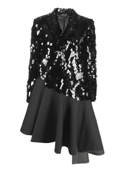 Comme Des Garçons пальто миди с пайетками, черный