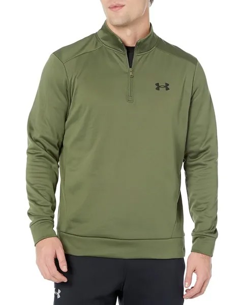 Толстовка Under Armour Armour Fleece 1/4 Zip, цвет Marine OD Green/Black