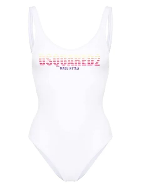 Dsquared2 купальник с логотипом, белый