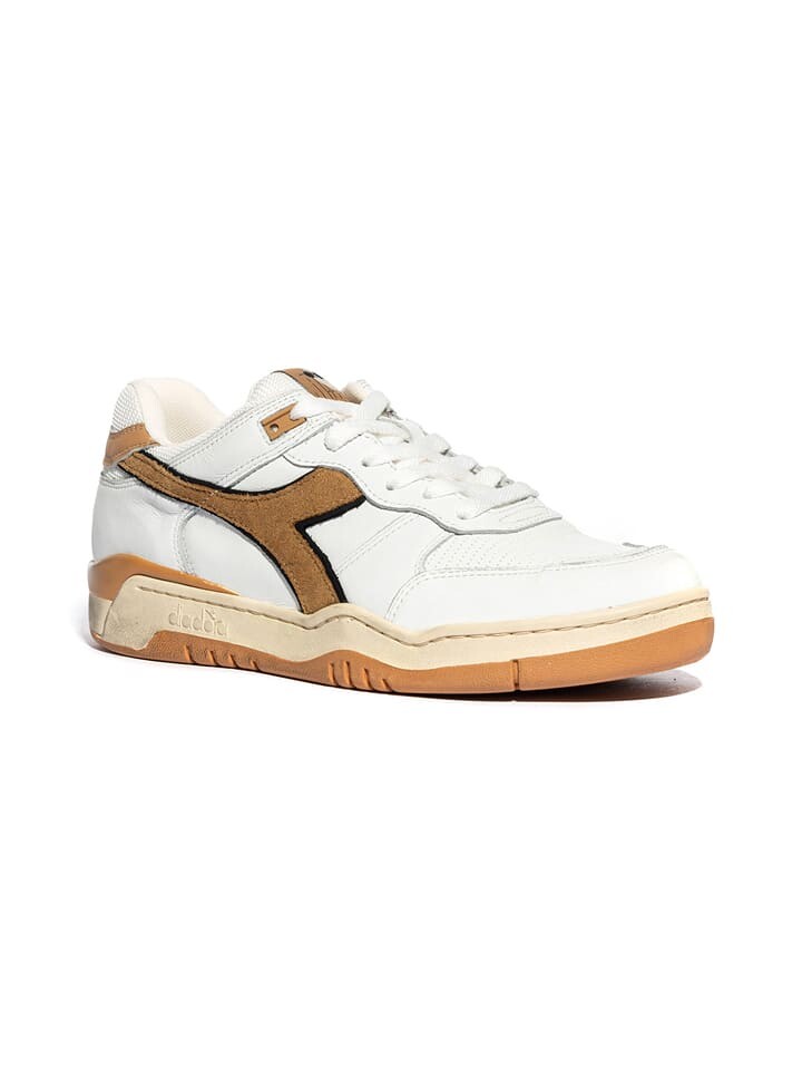 Кроссовки на шнуровке Diadora, цвет weiß/hellbraun
