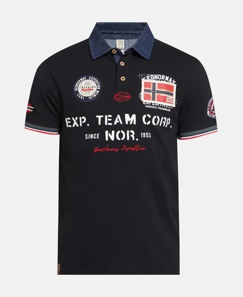 Рубашка поло Geographical Norway, черный
