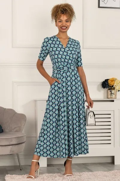 Платье макси из джерси со складками Paislyn Jolie Moi, зеленый