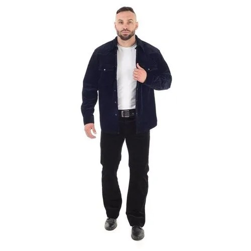 Рубашка мужская вельвет Montana 11041 Navy 3XL XXXL Темно-Синий