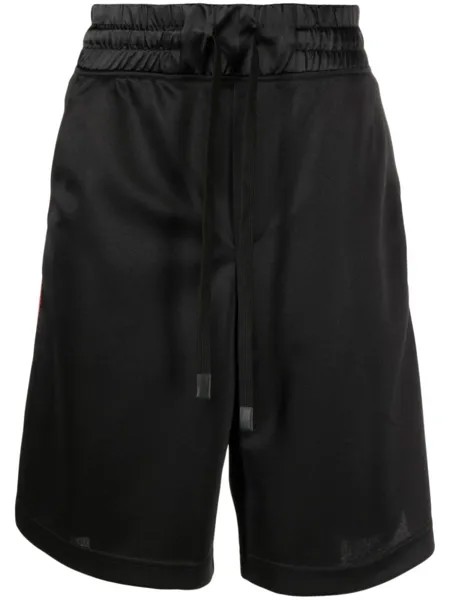 Versace Jeans Couture шорты с тисненым логотипом, черный
