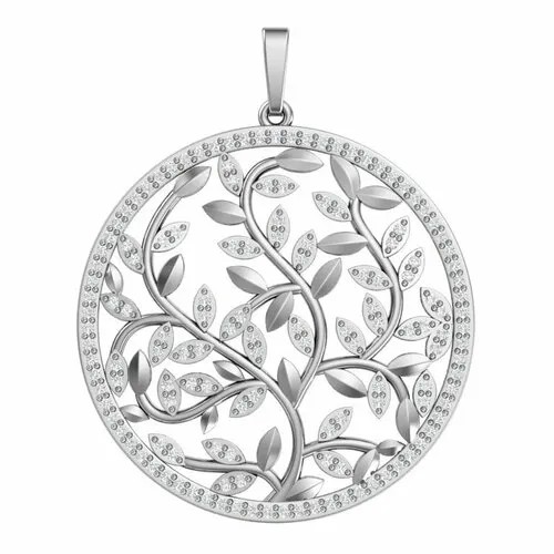 Подвеска Яхонт, серебро, 925 проба, фианит, бесцветный