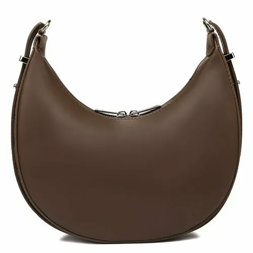 Сумка хобо diva's bag, коричнево-серый