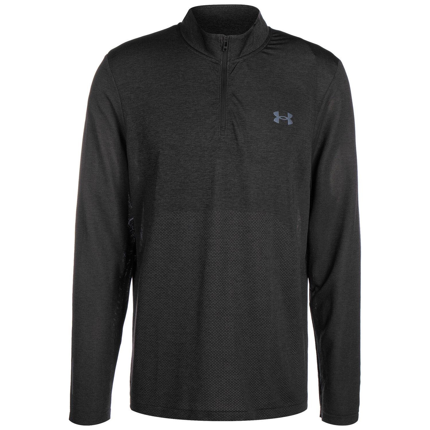 Лонгслив Under Armour Seamless Stride 1/4 Zip, черный