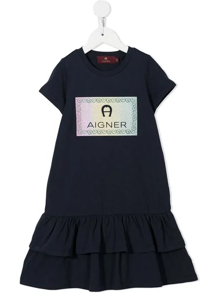 Aigner Kids платье с логотипом