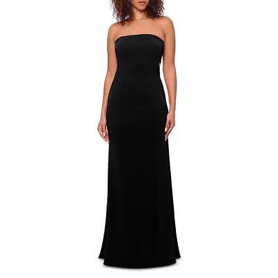 Аква женское черное вечернее платье без бретелек с вырезами 2 BHFO 5700