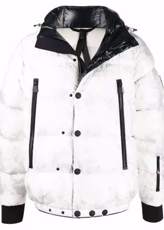 Moncler Grenoble пуховик с нашивкой-логотипом