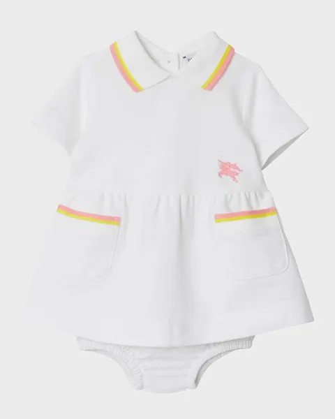Платье-поло Kiki EKD для девочек с шароварами, размер 6М-18М Burberry, цвет White