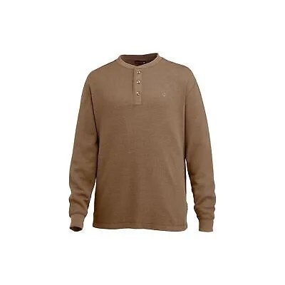 Росомаха Мужчины Walden с длинным рукавом Henley Bison XL Henley Рубашки Хлопок