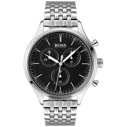 Наручные часы BOSS, серебряный, черный