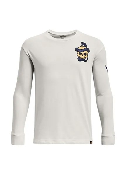 Толстовка White Boy's Long Sleeve Loose Cut Plain 1380073-114 UA PJT ROCK COBRA LS Under Armour
