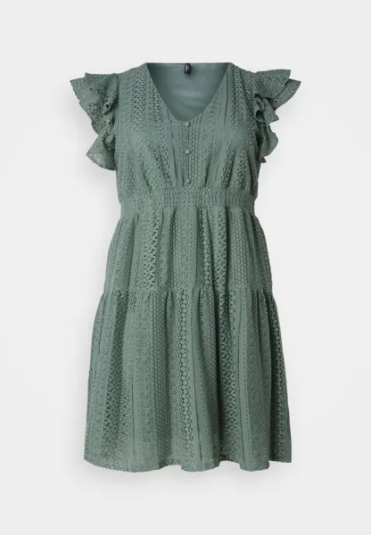 Дневное платье Vmhoney V Neck Short Dress Vero Moda, зеленый