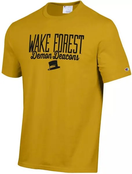 Мужская футболка из джерси Champion Wake Forest Demon Deacons Gold Vintage