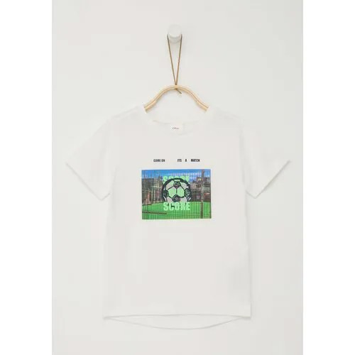 Футболка s.Oliver, размер 92/98, off-white