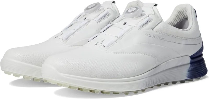 Кроссовки S-Three Boa GORE-TEX Waterproof Golf Hybrid  Golf Shoes ECCO, цвет White/Blue Depths/Bright White Cow Leather