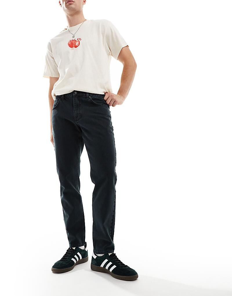 Темные джинсы-зауженные с зеленым оттенком ASOS DESIGN