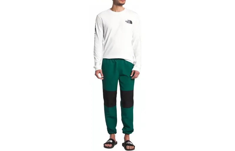 Трикотажные спортивные штаны мужские зеленые The North Face, зеленый