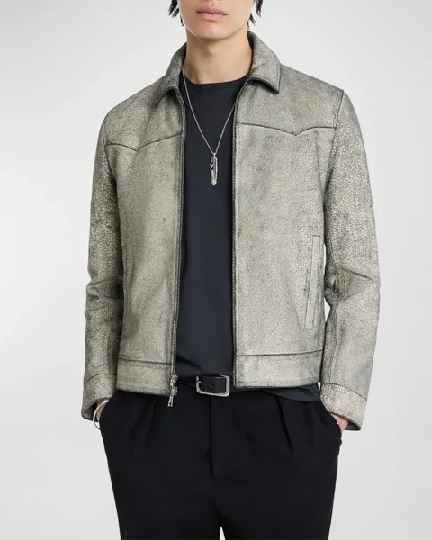 Мужская куртка из овчины Weldon Western John Varvatos, цвет Black/White