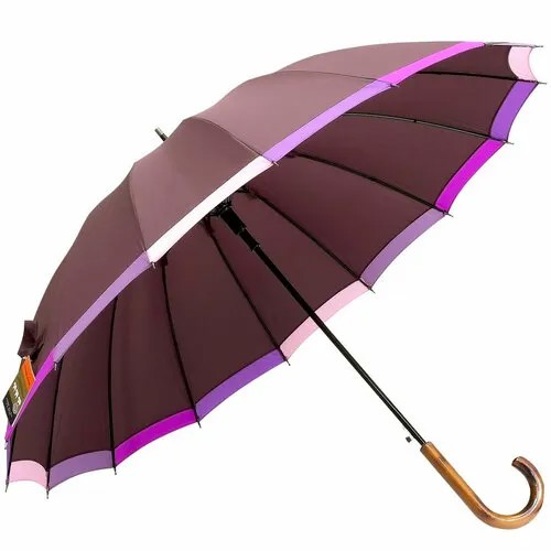 Зонт-трость Три слона, фиолетовый