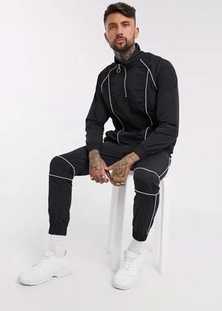 Черные нейлоновые спортивные брюки от комплекта Jack & Jones Core-Черный цвет