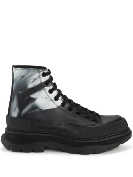 Alexander McQueen ботинки Tread Slick с принтом, черный