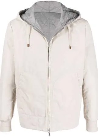 Brunello Cucinelli двусторонняя куртка с капюшоном
