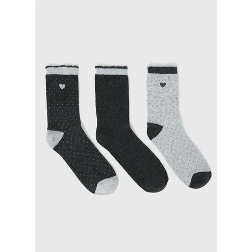 Носки O'STIN, 3 пары, размер 39-41, серый