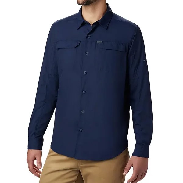 Рубашка Columbia Men White Silver Ridge2.0 Long Sleeve, темно-синий