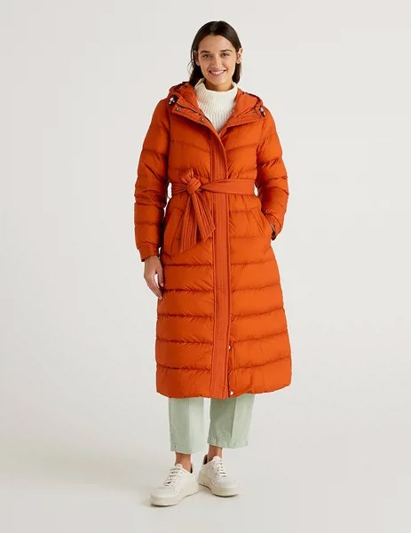 Пуховик-пальто женский United Colors of Benetton 21A_25WU5K355 оранжевый 46