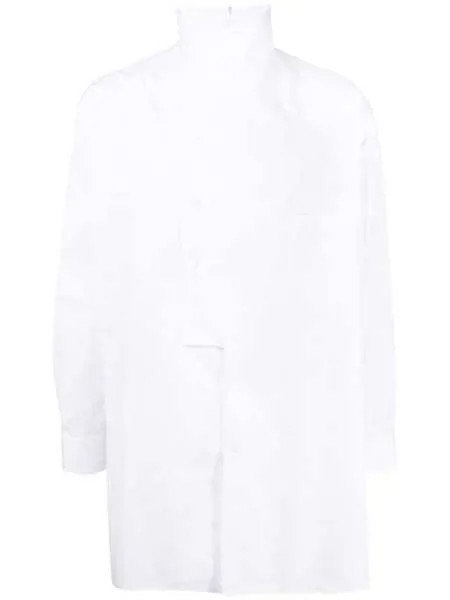 Yohji Yamamoto рубашка оверсайз со смещенной застежкой