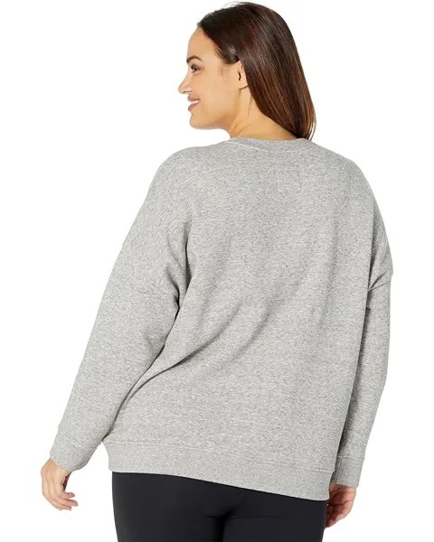 Толстовка Madewell Plus Size MWL Foundational Fleece Classic Crew Neck Graphic Sweatshirt, цвет Heather Pepper