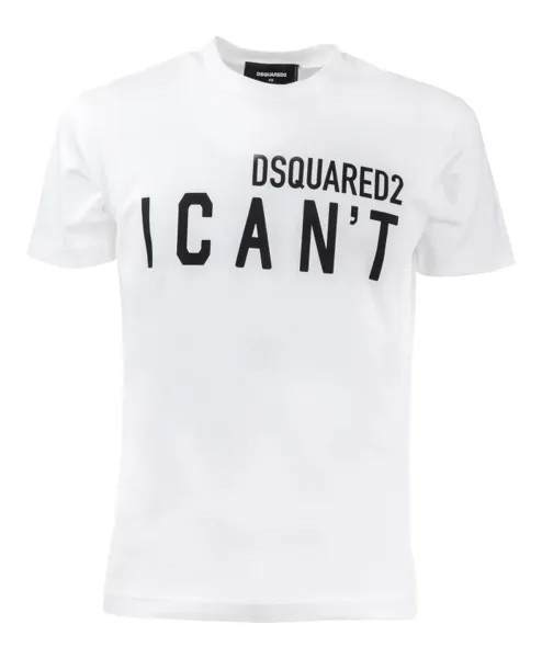 Хлопковая футболка Dsquared2, белый