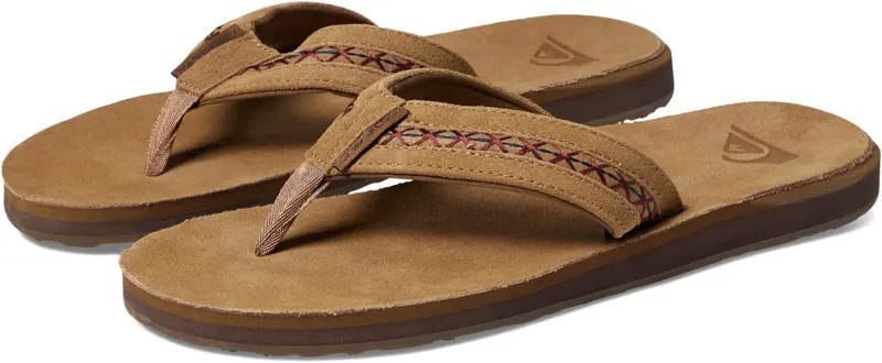 Шлепанцы Carver Leather II Quiksilver, цвет Tan 1