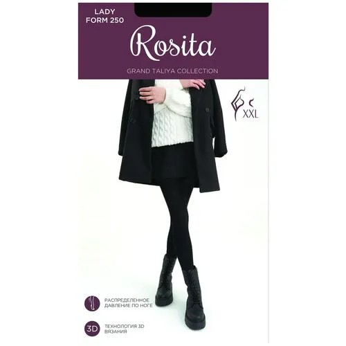 Колготки Rosita Lady Form, 250 den, размер 6, черный