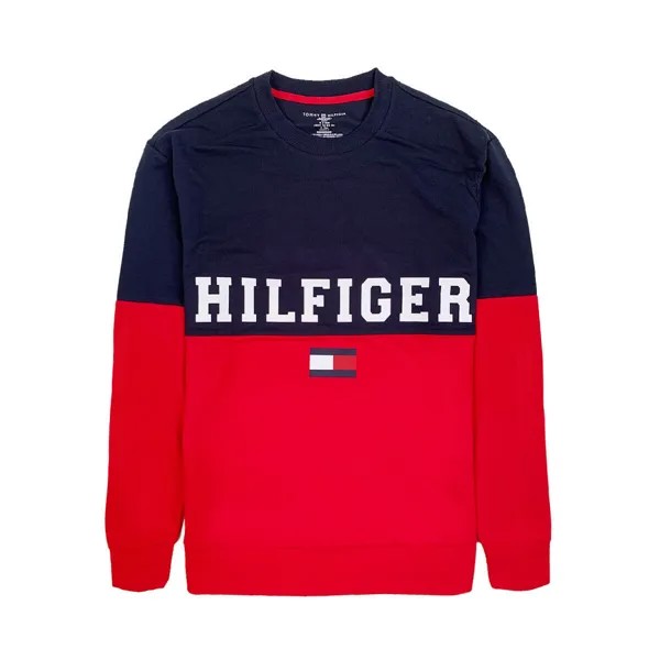 Мужская толстовка Tommy Hilfiger, размер S, темно-красный пуловер из французской махровой ткани, НОВИНКА