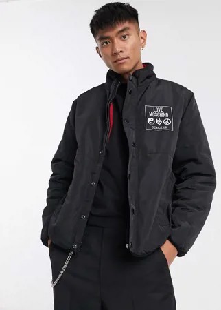 Куртка с вышивкой Love Moschino-Черный