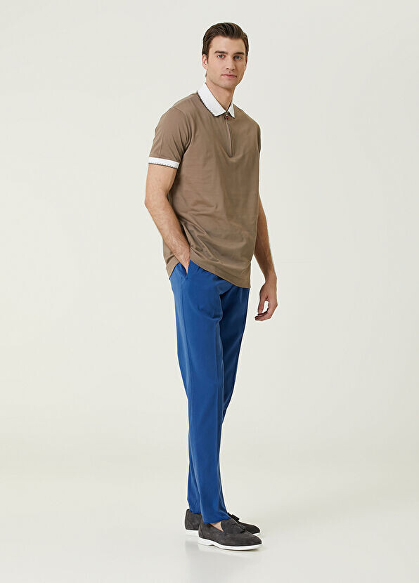 Плиссированные брюки Kiton, голубой