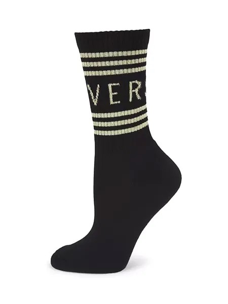 Носки с логотипом Versace, цвет black gold