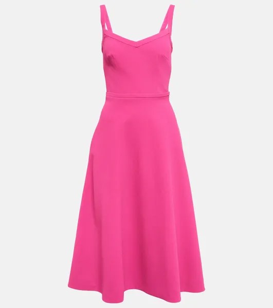 Платье миди Elvita из крепа EMILIA WICKSTEAD, розовый
