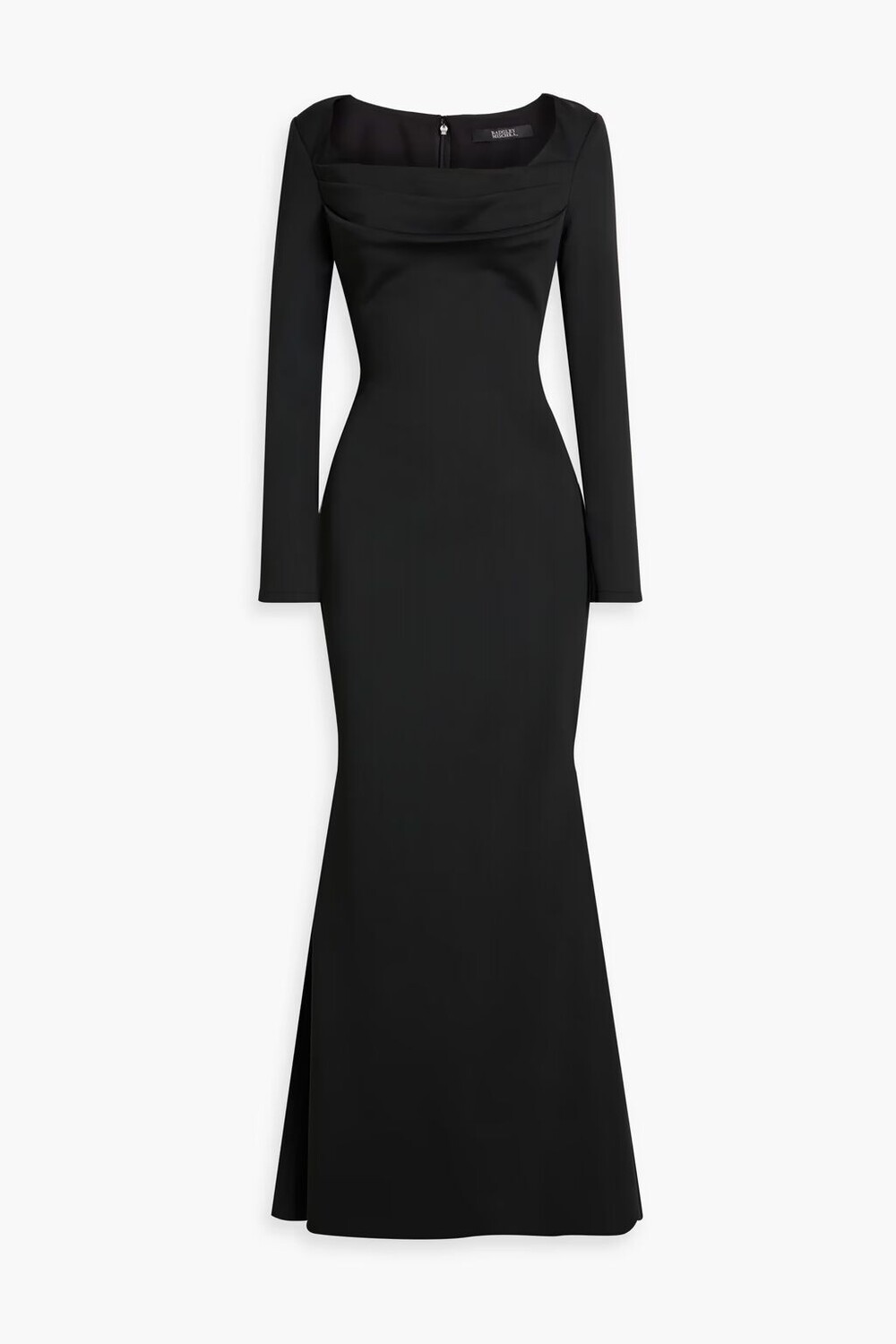 Драпированное платье с аквалангом Badgley Mischka, черный