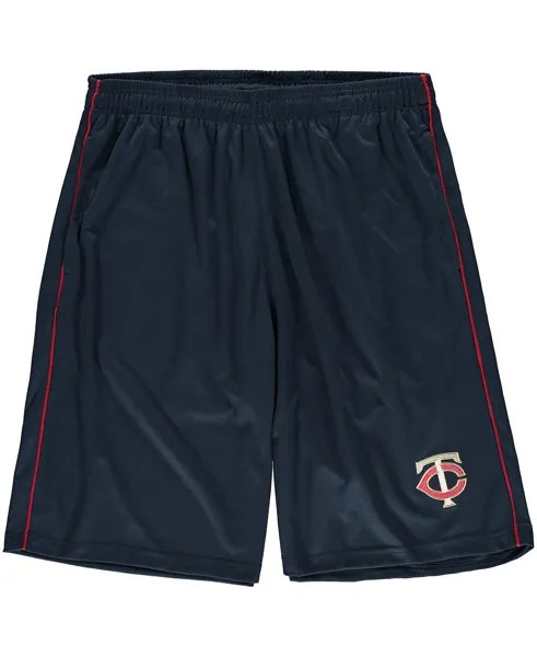 Мужские темно-синие шорты minnesota twins big tall mesh Majestic, синий