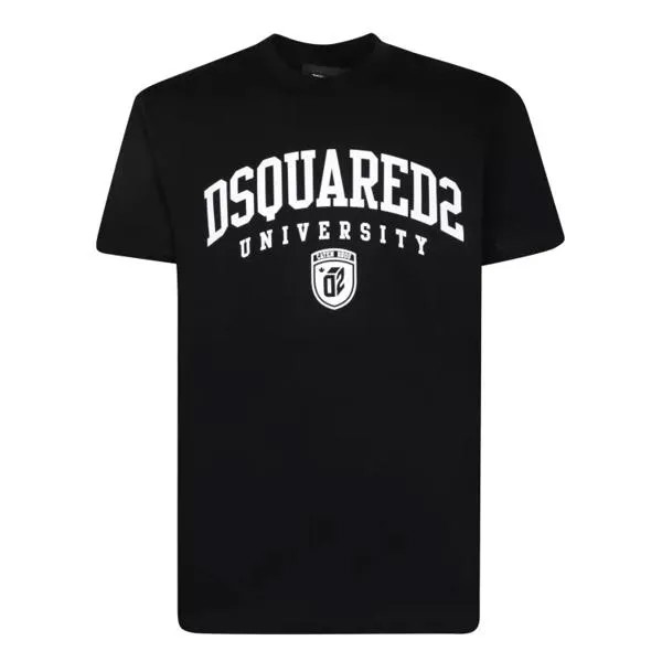 Футболка logo cotton t-shirt Dsquared2, черный