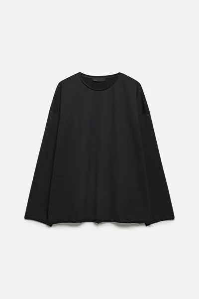 Лонгслив oversize с состаренным эффектом