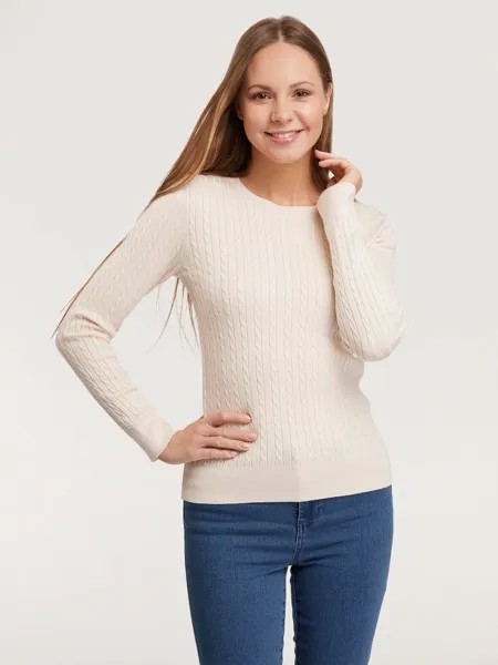 Джемпер женский oodji 63812672 бежевый S