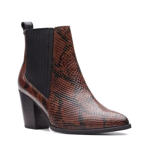 Женские ботильоны Clarks(West Lo 26151465), коричневые