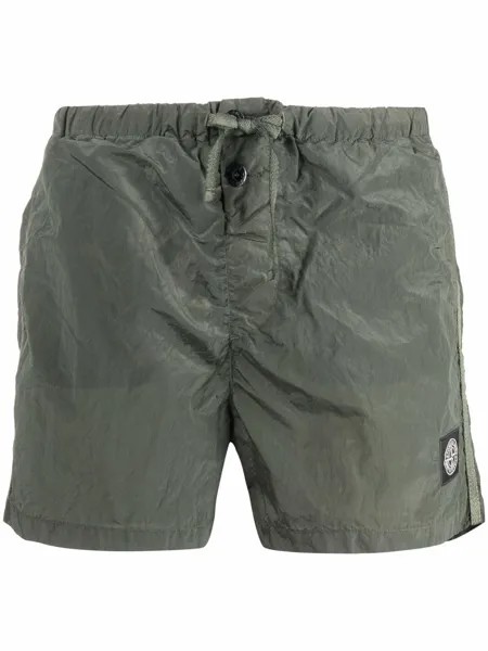 Stone Island плавки-шорты с нашивкой Compass