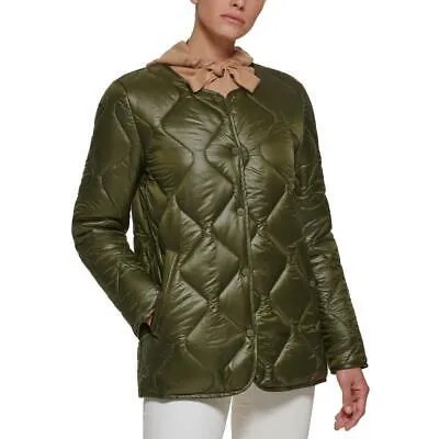 Calvin Klein Женское короткое стеганое пальто без воротника Верхняя одежда BHFO 4676